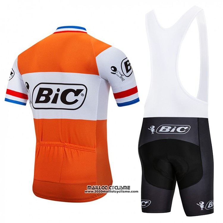 2018 Maillot Ciclismo Bic Champion Pays Bas Orange Manches Courtes et Cuissard